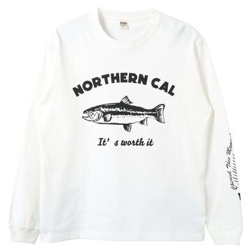 BR-26125 16/- Slaps L/S Print T-Shirt 【NORTHERN CAL】,GREY, small image number 3