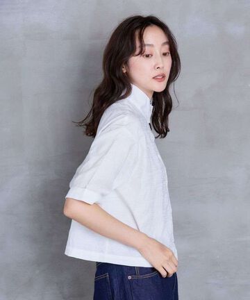 STSS0010 CALM SS OKKAKE SHIRT,WHITE, small image number 1