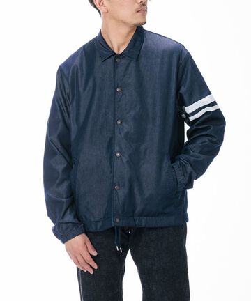 MJK0010M31 GTB NYLON DENIM COACH JACKET-NAVY-S,NAVY, small image number 6