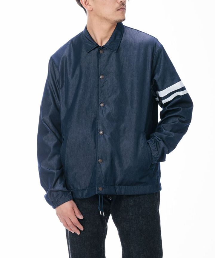 MJK0010M31 GTB NYLON DENIM COACH JACKET-NAVY-S,NAVY, medium image number 6