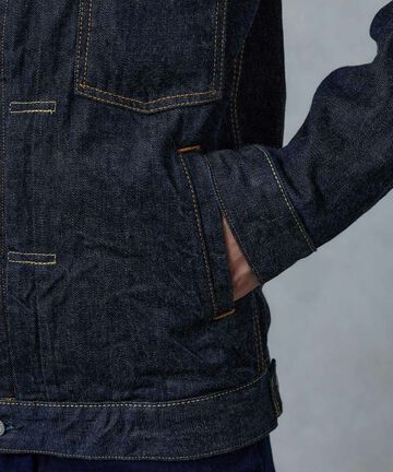 MXOT1104 13OZ SELVEDGE DENIM DOUBLE POCKET JACKET,INDIGO, small image number 5
