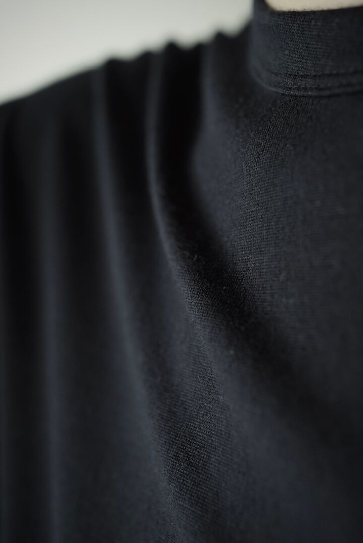 【CAPERTICA】CAP707CS02 Super140s Washable Wool DC_Jersey / RF Wool Tee,DARKNESS, medium image number 10