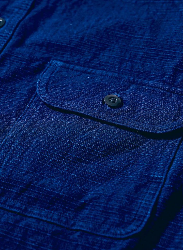 SSS25-YRC Natural Indigo &times; Pure Indigo &ndash; Bible Series Detachable Collar Shirt,, medium image number 4