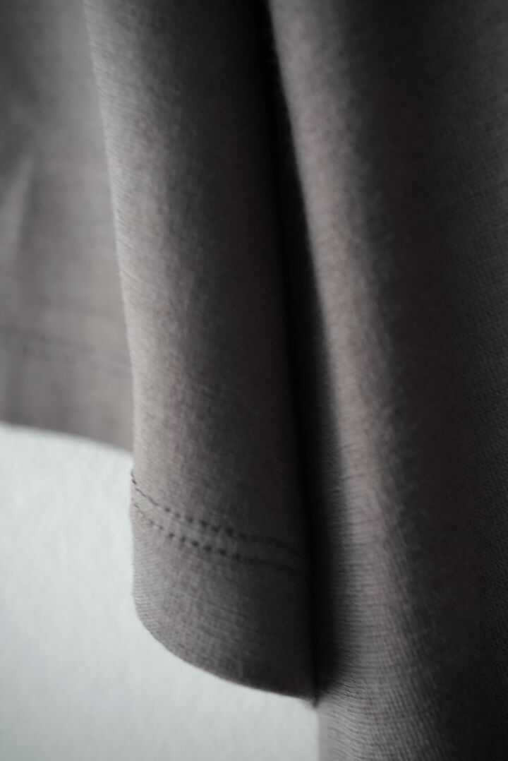 【CAPERTICA】CAP711CS26 Super140s Washable Wool Jersey / S140 Wool Tee,CHESTNUT, medium image number 5
