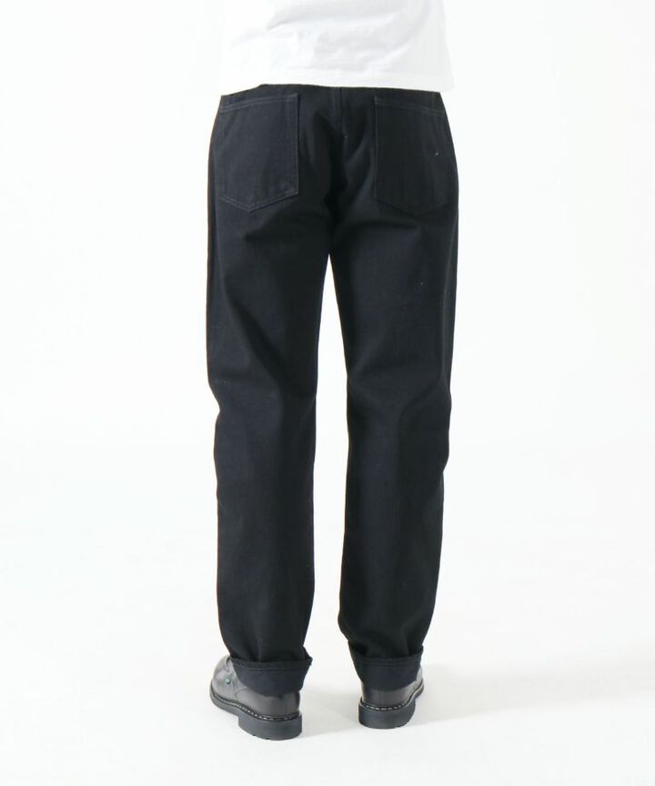 J414 14oz Classic Straight Model Black Denim Selvedge	-One Wash-28,, medium image number 3