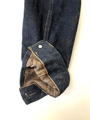 ONI02527PZR-KAKBR 20oz Secret Denim Kabuki Selvedge Type 3 Jacket with handwarmers (weft: Kakishibu Color),, small image number 11