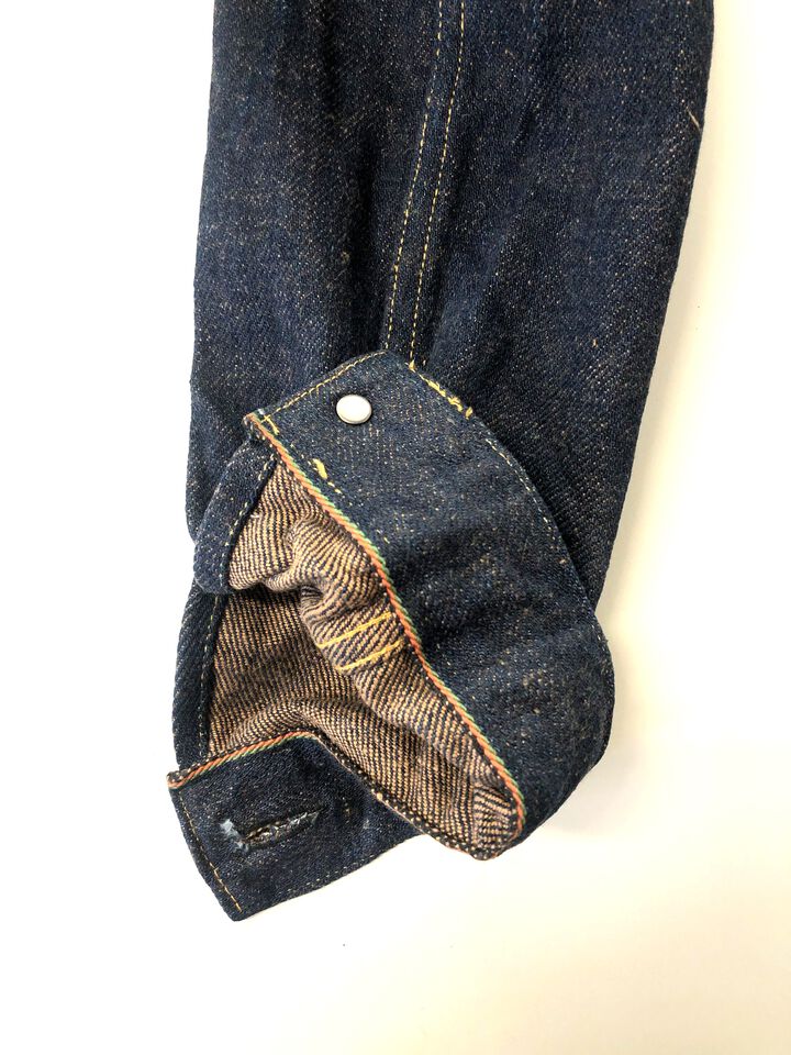 ONI02527PZR-KAKBR 20oz Secret Denim Kabuki Selvedge Type 3 Jacket with handwarmers (weft: Kakishibu Color),, medium image number 11