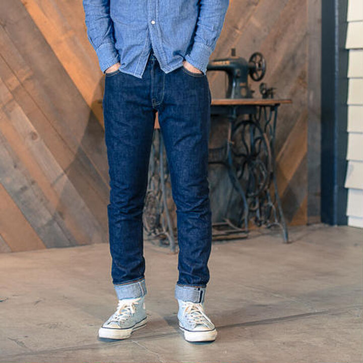 TCBSLIM50SJEANSR TCB 13.5oz Slim R 50's High rise slim straight,, medium