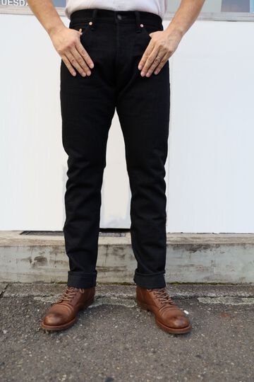 DM-009 Studio D'Artisan x Denimio Collab Black Denim Relax Tapered-One Wash-30,, small image number 0
