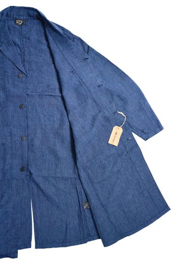03-6035 shop coat (101 INDIGO CHECK),, small image number 7
