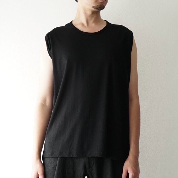 【CAPERTICA】CAP706CS29 Washable Wool Tank Top-BLACK-2,BLACK, medium image number 32