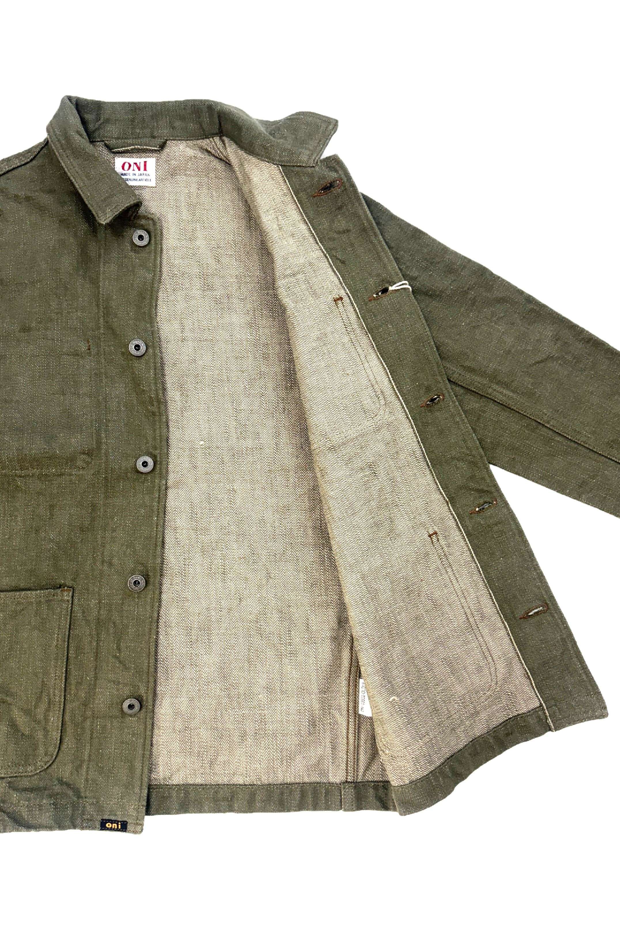 DENIMIO | ONI03502-OLD18 18oz Olive Denim Relax Straight