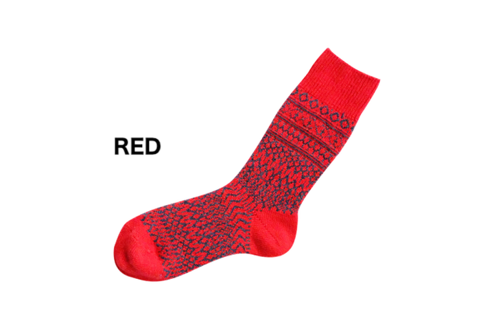 NK0101 WOOL JACQUARD SOCKS RED SOX (2024 LIMITED COLOR),RED SOX, medium image number 5