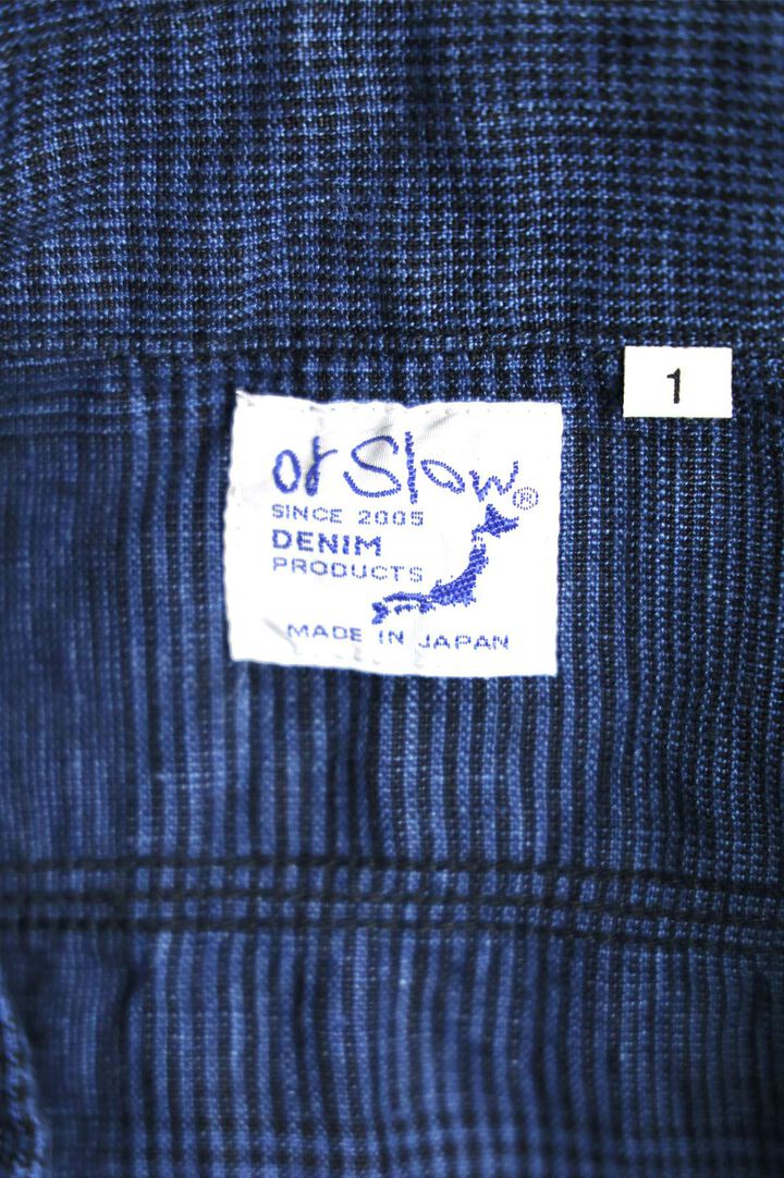 01-8068 INDIGO LINEN WORK SHIRT (101 INDIGO CHECK),, medium image number 3