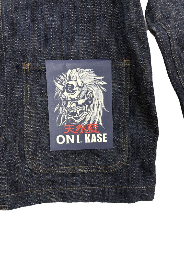 ONI03502-鬼KASE 16oz Natural Indigo ONIKASE Coverall,, medium image number 3