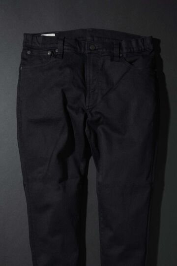 MMM134J (B01) Carrot Leg TAPERED ZIPPER FLY BLACK JEANS,, small image number 4