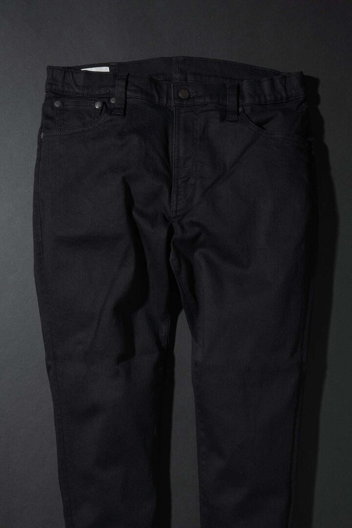 MMM134J (B01) Carrot Leg TAPERED ZIPPER FLY BLACK JEANS,, medium image number 4