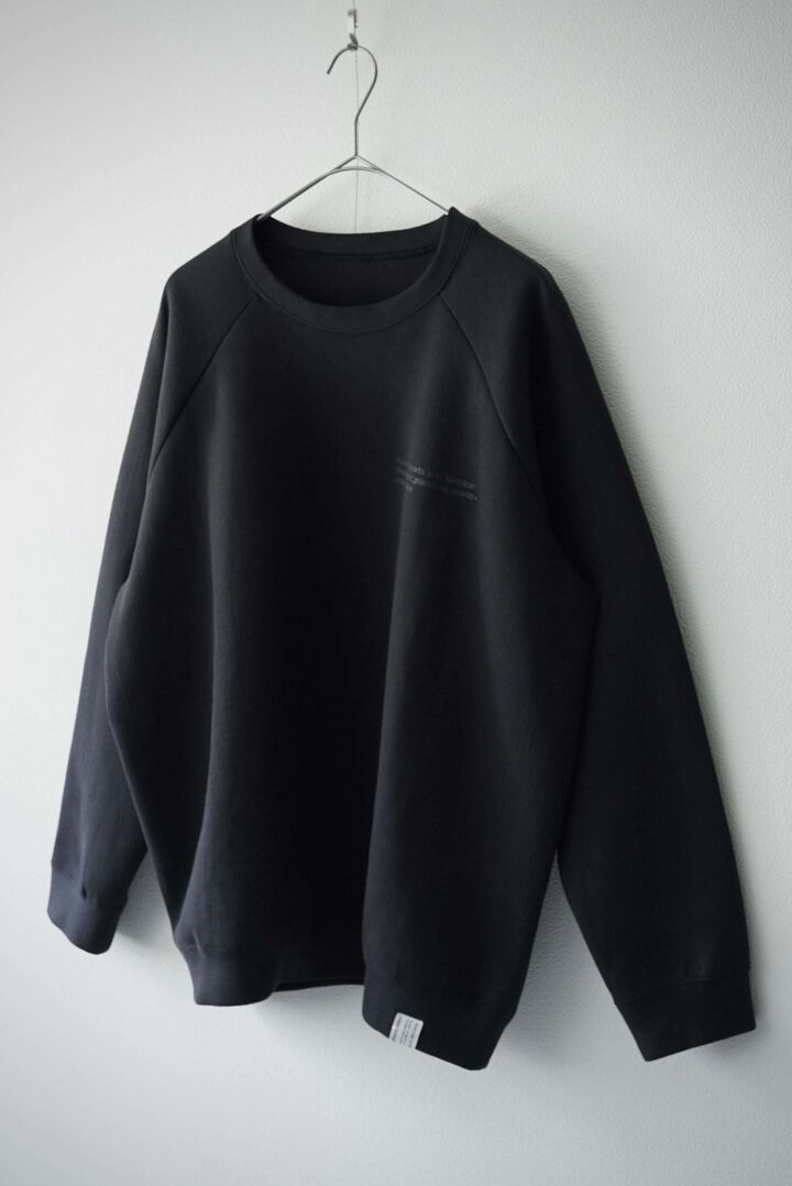 【vleed prologue】VL-003 Multi High Function Double Knit / Raglen Sweat,SUMIKURO x BLACK, medium image number 3