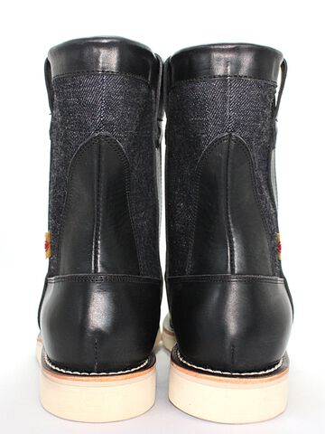 MD-019 Momotaro Jeans Denim Farmer Boots (Black),, small image number 4