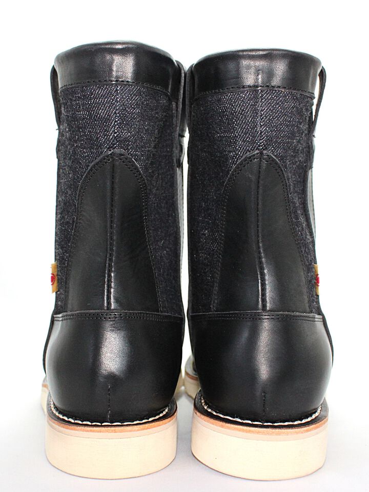 MD-019 Momotaro Jeans Denim Farmer Boots (Black),, medium image number 4