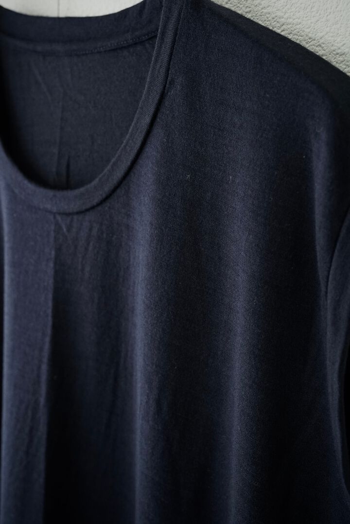 【CAPERTICA】CAP711CS02 Super120s Washable Wool jersey / Loosey Tank_Top,BLACK, medium image number 9