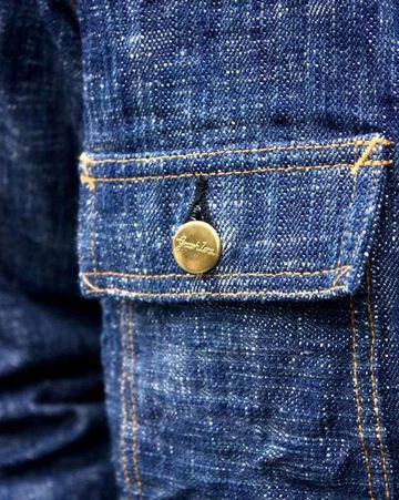 GZ-KSCA-G.ID 15oz Skein (Kase) Dyed Coverall (GREEN INDIGO),, small image number 12