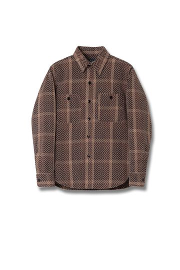 5726 Kakishibu Noragi Sashiko Shirts,KAKISHIBU, small image number 0