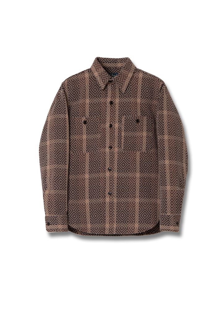 5726 Kakishibu Noragi Sashiko Shirts,, medium