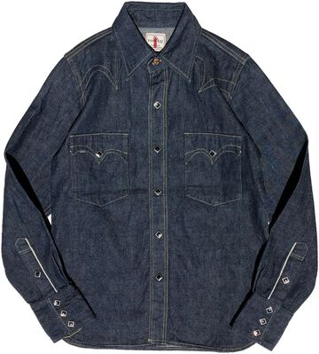 SWDL01 10oz Denim Western Shirts-XXXXL,, small image number 0