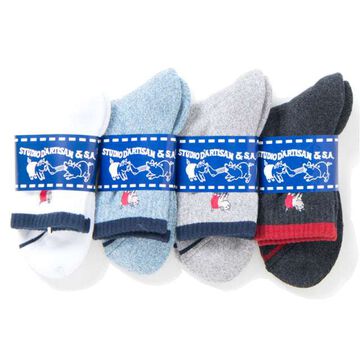 7306 Embroidery Middle Socks,WHITE, small image number 0