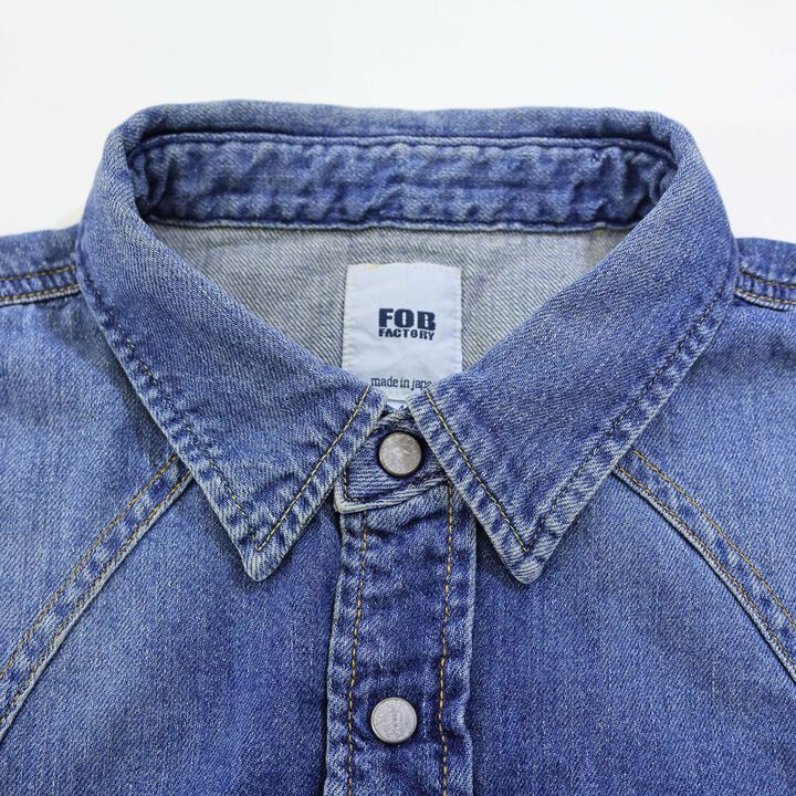 F3506 DENIM WESTERN SHIRT (USED WASH),, medium image number 1