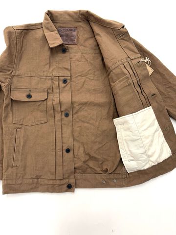 ONI02516P-HOX-BRK Sulfur Heavy Oxford Brown Khaki TypeⅡ Jacket with warm pocket,, small image number 9