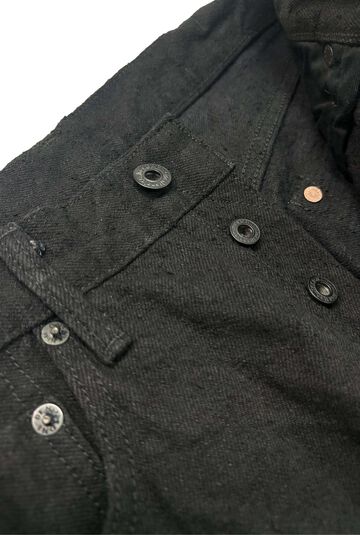 ONI622CCD-BKBK 15oz Crushed Concrete Denim Black x Black Kabuki Selvedge  Relax Tapered,, small image number 5