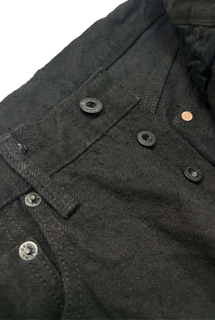 ONI622CCD-BKBK 15oz Crushed Concrete Denim Black x Black Kabuki Selvedge  Relax Tapered,, medium image number 5