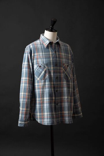 MS012G INIDIGO CHECK SHIRT,02, small image number 9