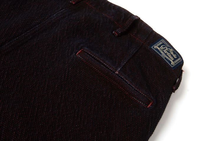 【Pre-Order】1942 13oz Bengara-dyed Sashiko Pants Regular Straight,RED, medium image number 5