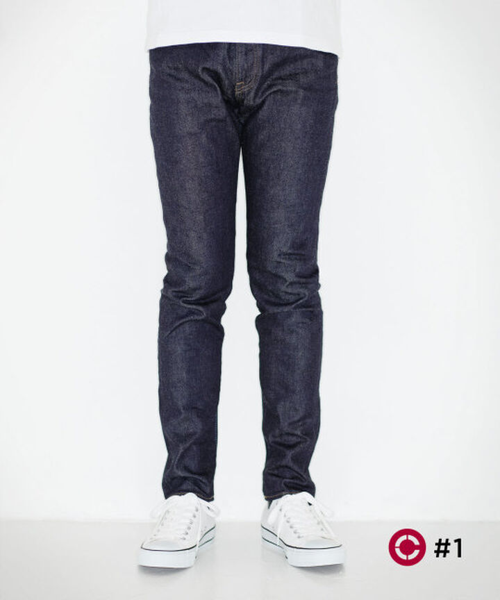 J104 CIRCLE 12.5oz African cotton vintage Selvedge skinny (One washed),, medium image number 0