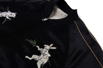 【Pre-Order】4639 Choju Giga Souvenir Jacket,BLACK x IVORY, small image number 11