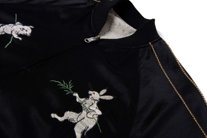 【Pre-Order】4639 Choju Giga Souvenir Jacket,BLACK x IVORY, medium image number 11