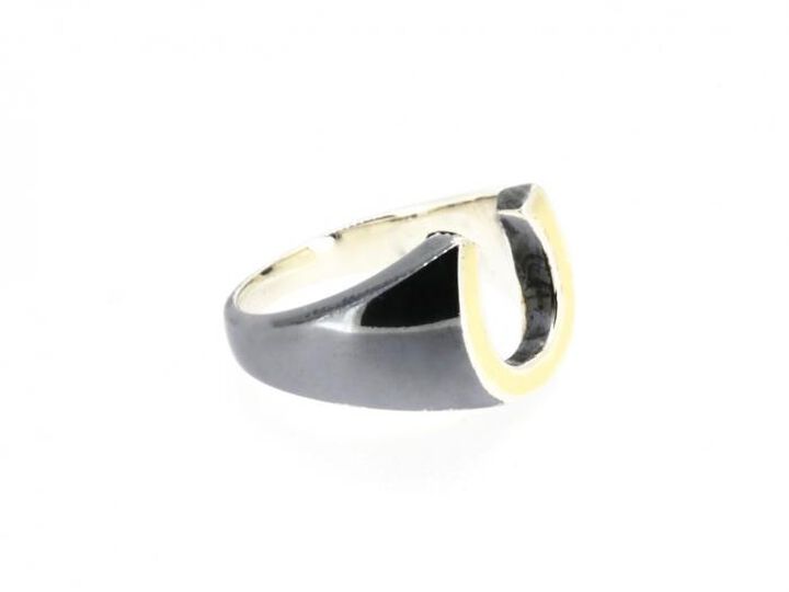 HYJK-244BK-BRS Brass Horseshoe Signet RG BK-BRS,, medium image number 1