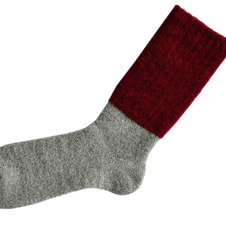 NK0208 Mohair Wool Pile Socks/Mens-SNOW NAVY-M,SNOW NAVY, medium image number 1