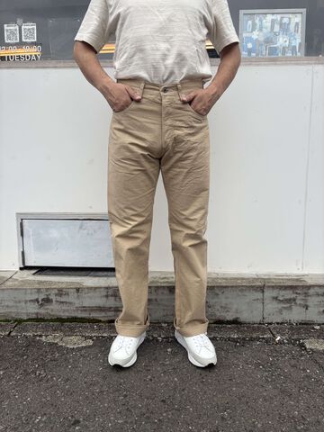 ONI266-8SVCBE 8oz Selvedge Chambray Beige Relax Straight,, small image number 0