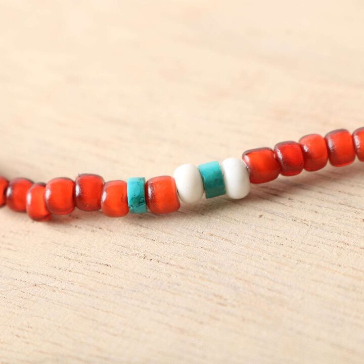 【NORTH WORKS】BR-7801W ANTIQUE BEADED NECKLACE,RED, medium image number 2