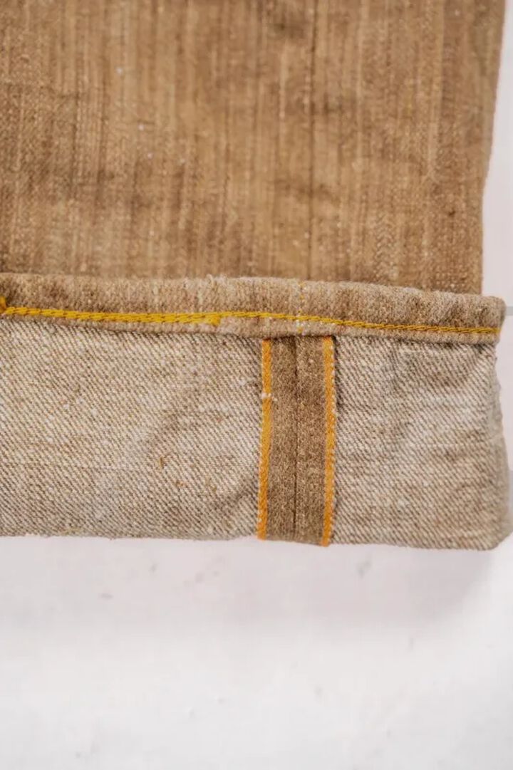 GZ-NPST-KAKI 13oz Natural Dyed Nep Straight Jeans Kakishibu,, medium image number 7