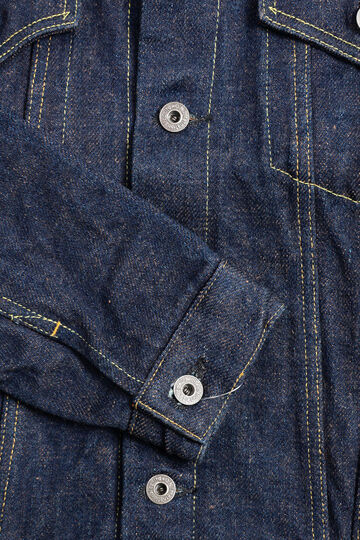 ONI02527PZR-KAKBR 20oz Secret Denim Kabuki Selvedge Type 3 Jacket with handwarmers (weft: Kakishibu Color),, small image number 2