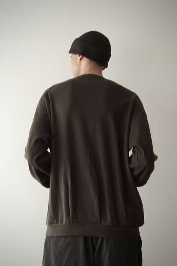 【CAPERTICA】711CS26 Super 140s Washable Wool MW_Jersey Wool Sweat 2026,OLIVE, small image number 1