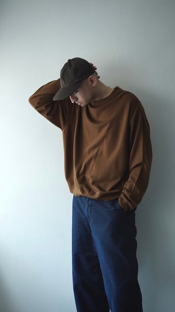 【CAPERTICA】Super140s Washable Wool / MN-Sweat（CAMEL）,CAMEL, small image number 5