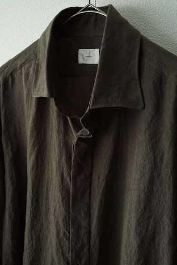 【CAPERTICA】CAP710SH12 Sunny Dry Linen / F/F Shirts,OFF BLACK, small image number 12
