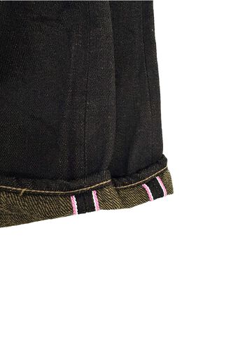 ONI222-BKOL 12oz Black x Olive Denim Super Wide Straight,, small image number 6