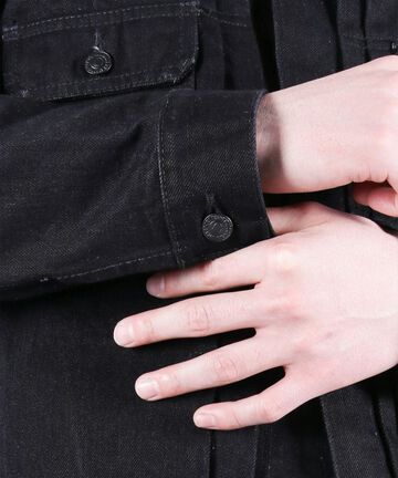 MXGJ1108 BLACK x BLACK DOUBLE POCKET JACKET,BLACK, small image number 5